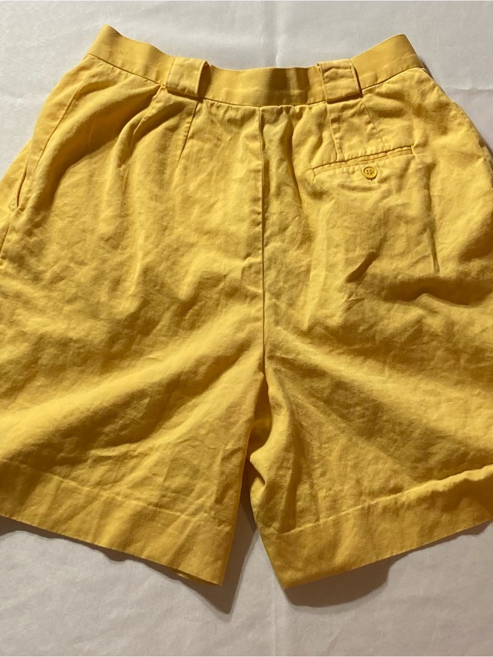 JH Collectibles Bright Yellow Pleated High-Rise Shorts - Picture 6 of 11
